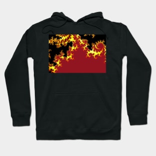 Mandelbrot Fractal 8 red black yellow Hoodie